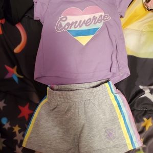 12mon girl converse summer short set